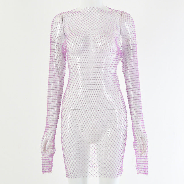 New Crystal Diamond Sexy Bodycon Dress