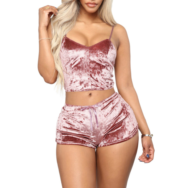 Ladies Pajama Set Cute Print Suit