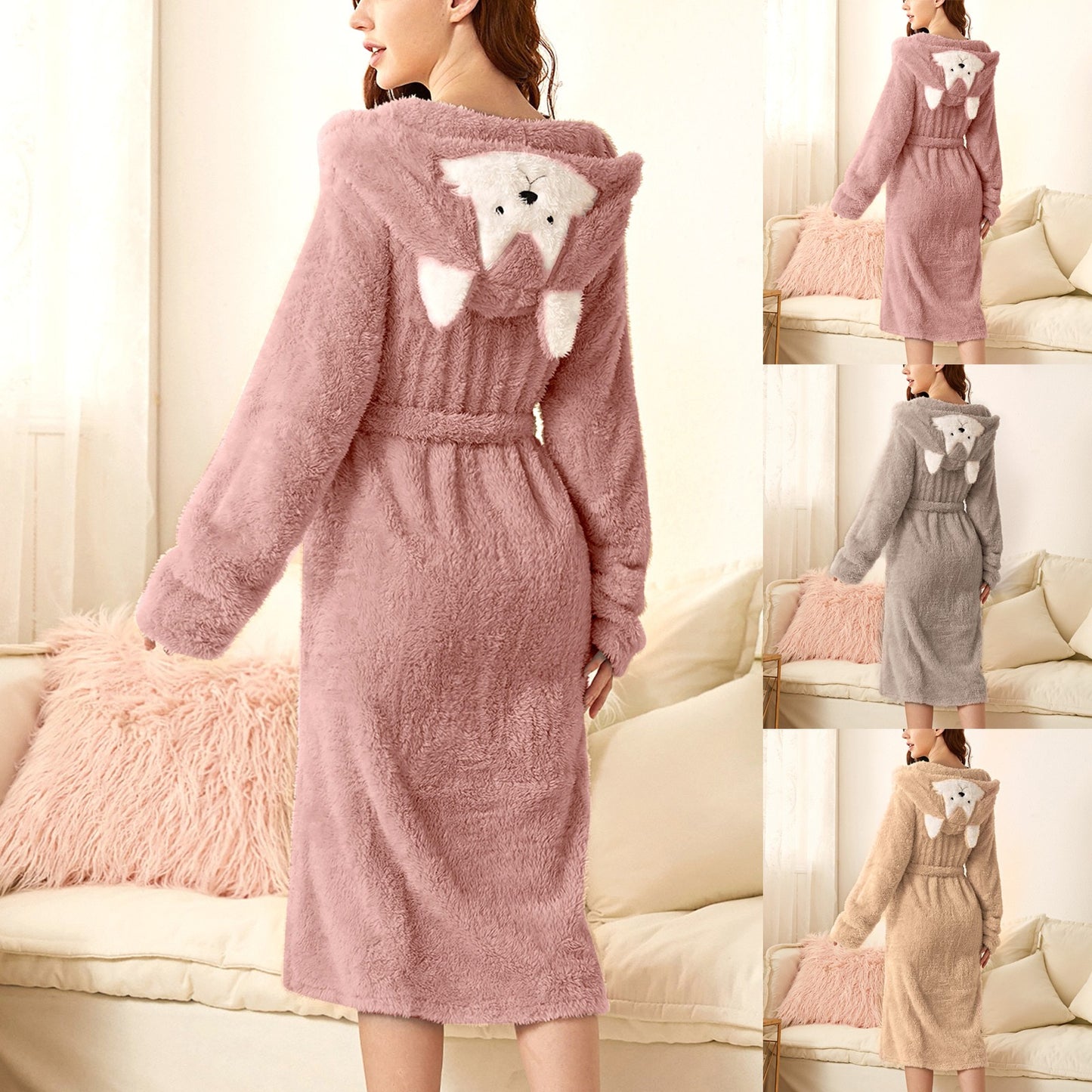 Women Winter Pajamas  Bathrobe robe