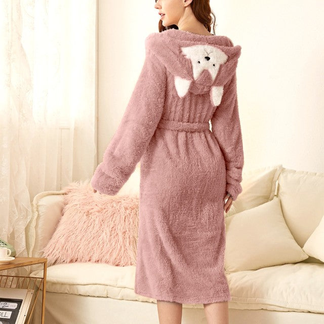 Women Winter Pajamas  Bathrobe robe