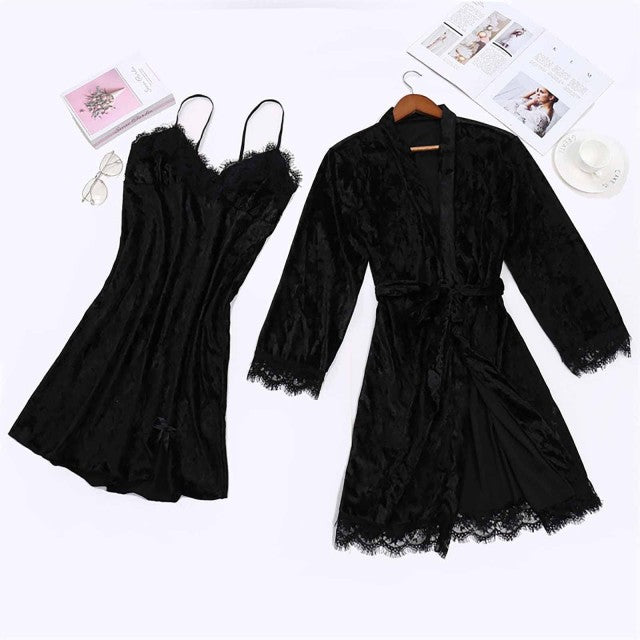 Fashion Casual Sexy Velvet Sleepwear