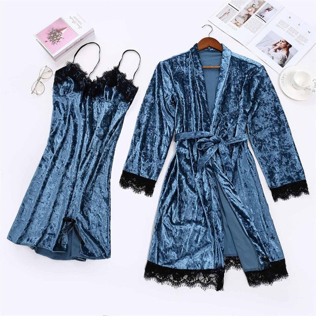 Fashion Casual Sexy Velvet Sleepwear