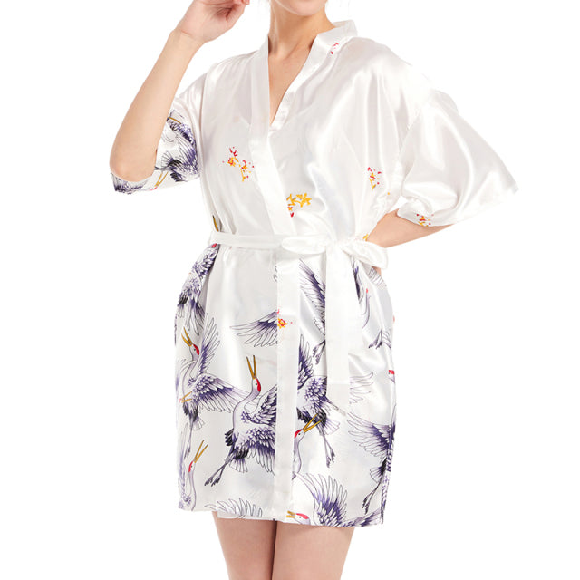 Ice Silk Nightwear Loose Fit Satin Robe