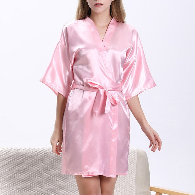 Satin Sleepwear Nightgown Dressing Gown