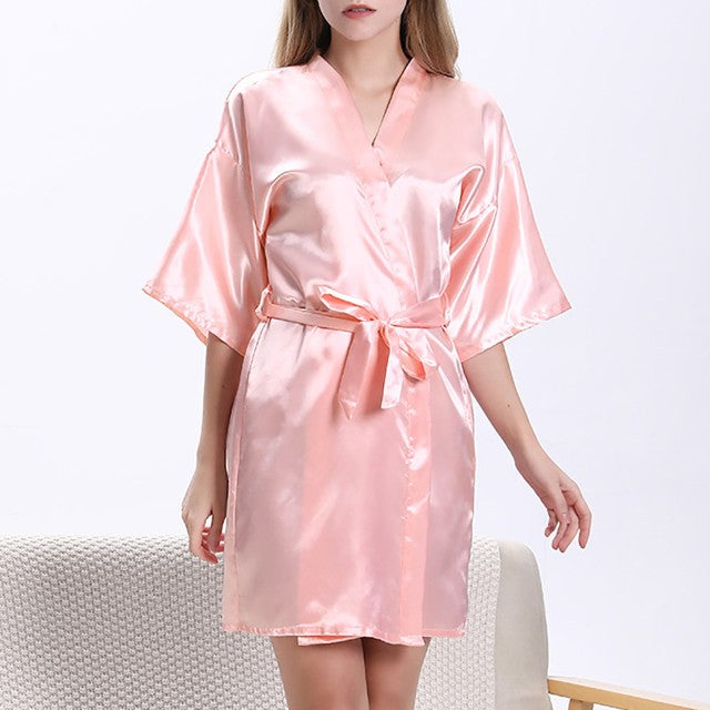 Satin Sleepwear Nightgown Dressing Gown