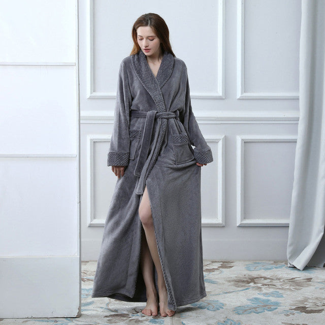 Women Winter Bathrobe  Dressing Gown