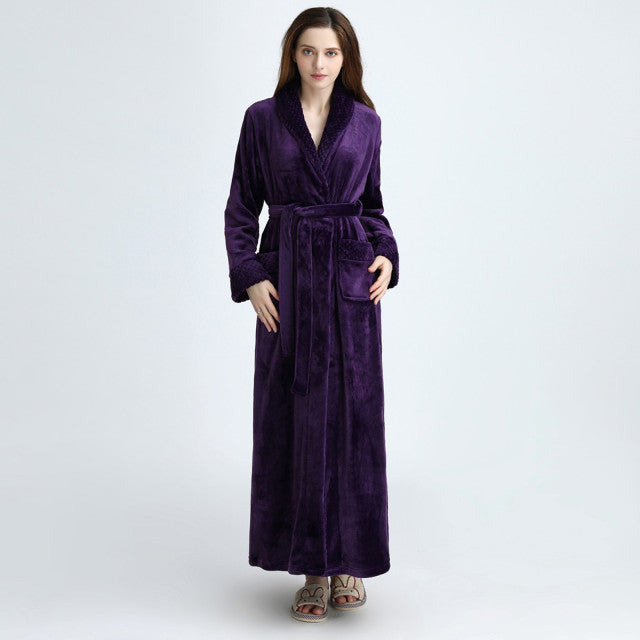 Women Winter Bathrobe  Dressing Gown