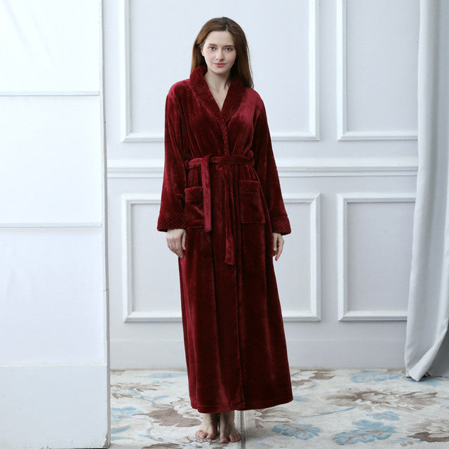 Women Winter Bathrobe  Dressing Gown